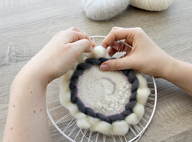 Tissage mural circulaire Kesi art