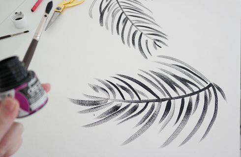 DIY facile idee ds&eacute;coration d'int&eacute;rieur tapisserie peinture deco Pebeo