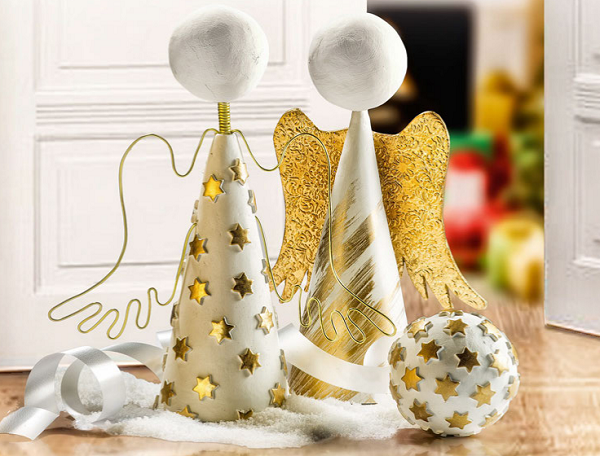 Navidad decoración ángel pasta FIMO Aire