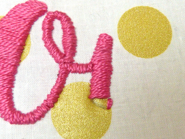 palabras bordado en un tambor - bordado de bricolaje : Paso 9