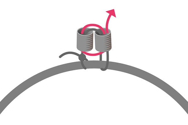 Commencer un tissage miyuki autour d'un anneau 2