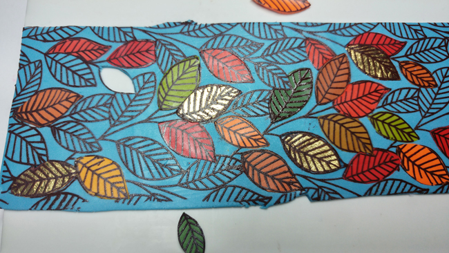 Tutoriel DIY bracelet autumn en pate polymère avec écran de sérigraphie silkscreen Moiko