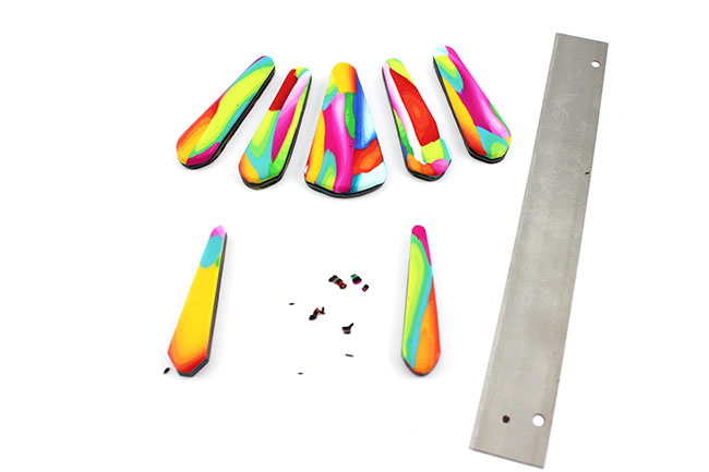 Collar étnico multicolor de arcilla polimérica : Paso 13