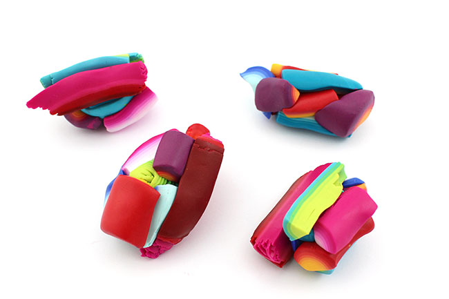 Collar étnico multicolor de arcilla polimérica : Paso 7