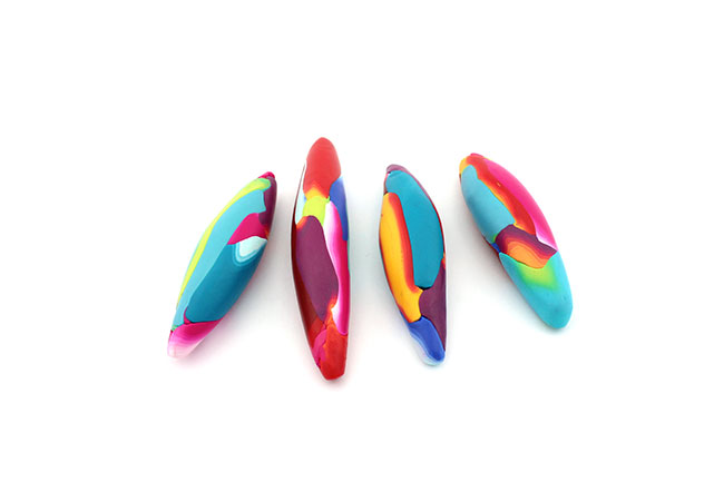 Collar étnico multicolor de arcilla polimérica : Paso 8