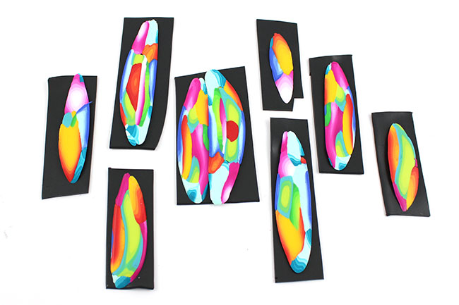 Collar étnico multicolor de arcilla polimérica : Paso 10