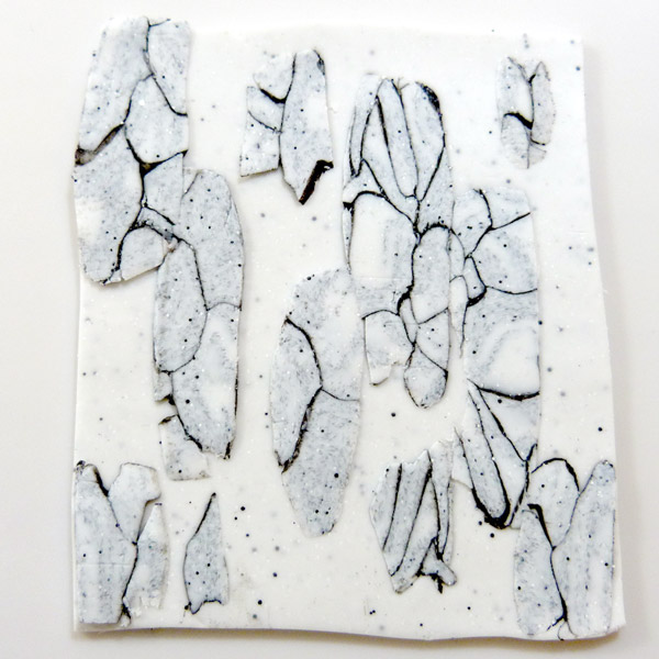 coquetier en p&acirc;te polym&egrave;re imitation marbre lamelles