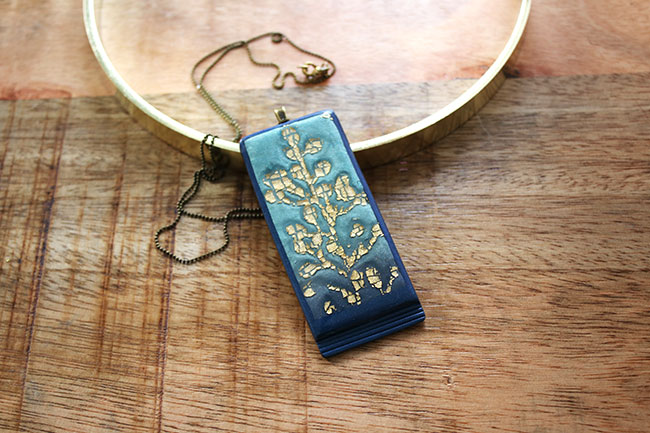 Pendentif polymère mokumé Pendentif polymère mokumé