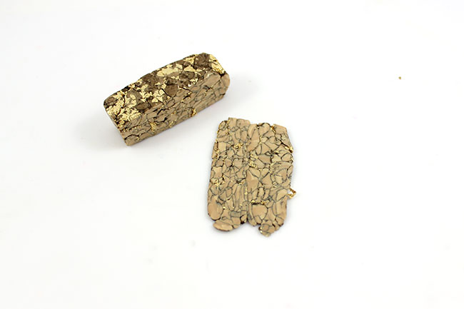 Pendientes Cernit efecto mármol champán metalizado : Paso 4 Pendientes Cernit efecto mármol champán metalizado : Paso 4