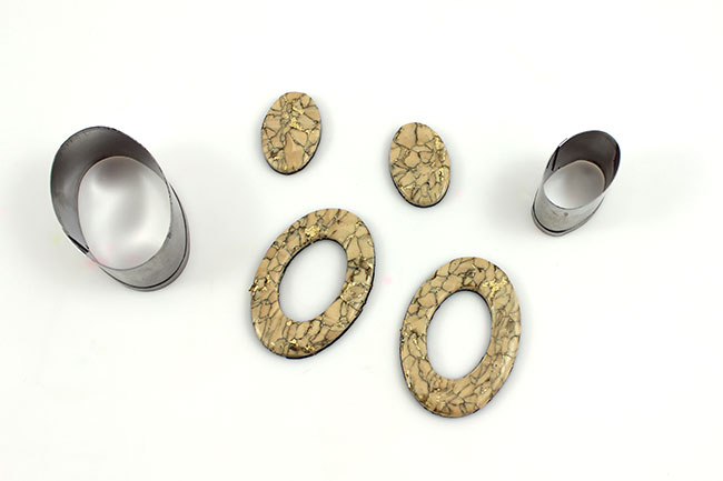 Pendientes Cernit efecto mármol champán metalizado : Paso 6 Pendientes Cernit efecto mármol champán metalizado : Paso 6