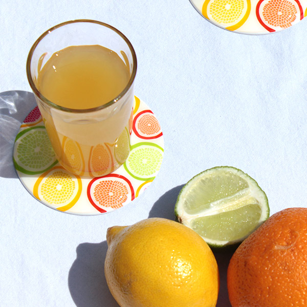 Coaster Tutti frutti en arcilla polimérica Coaster Tutti frutti en arcilla polimérica