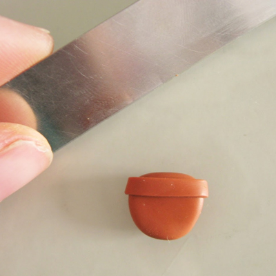 Trio de Porte-clés tendance Cactus en pâte polymère et pompons étape 13