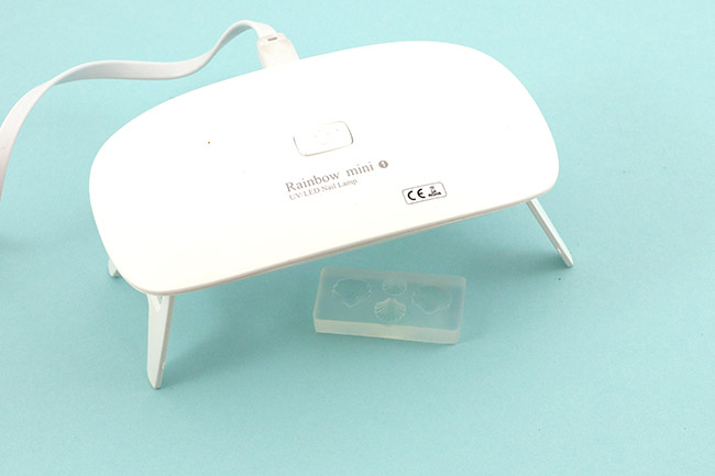 Boucles d'oreilles coquillage première coulée de résine