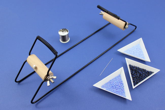 Tejiendo perlas de materiales telar Tissage au métier à tisser les perles matériel