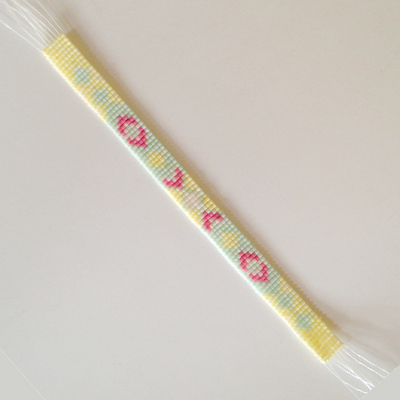 Bracelet Multirangs pastel pompons perles Chips et Miyuki