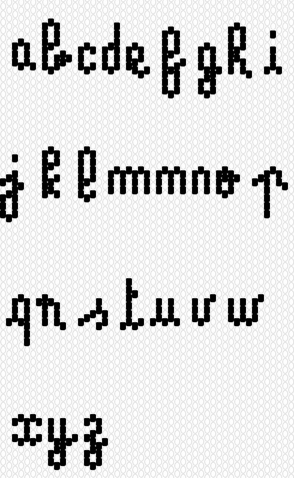 Tutoriel diagramme alphabet tissage lettres brick stitch perles miyuki