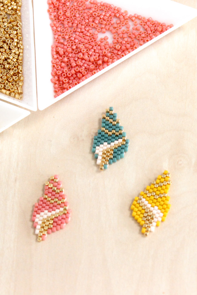 Esquema Conchas de bricolaje Conch Beads Miyuki tejer puntada de ladrillo