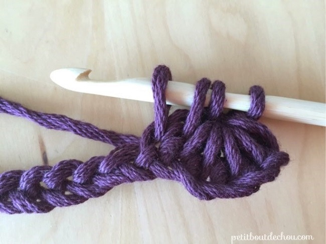 agarradera, ganchillo, punto de estrella 08