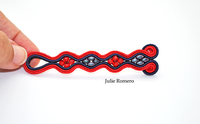 trenza pulsera y cristales de PureCrystal : Paso 7