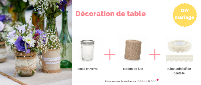 DIY-boda-decoración-_table-customisation_de_vase - Cordón-flores