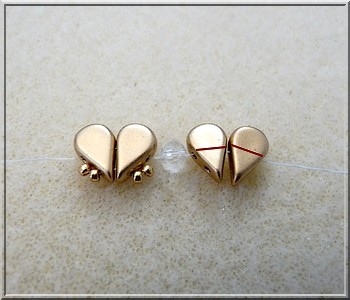 Colgante de San Valentín con Cuentas de cristal checo Amos® de Puca : Paso 4 Colgante de San Valentín con Cuentas de cristal checo Amos® de Puca : Paso 4