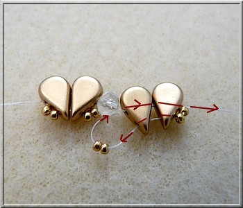 Colgante de San Valentín con Cuentas de cristal checo Amos® de Puca : Paso 5 Colgante de San Valentín con Cuentas de cristal checo Amos® de Puca : Paso 5