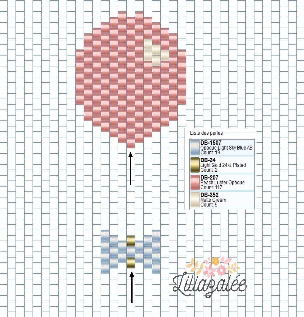 Esquema Husillo globo tejer la puntada de ladrillo y brillante termoadhesivo