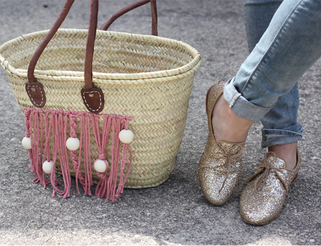 Personaliza una bolsa con lana Natural XL y tejido macrame