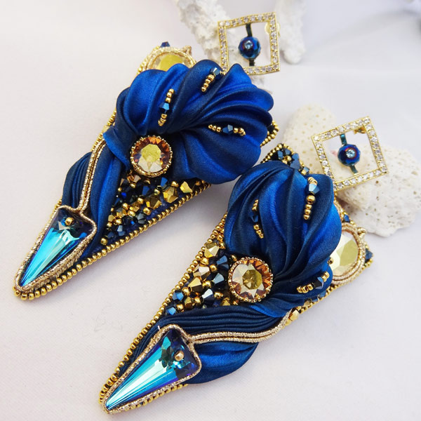 Pendientes Shibori y PureCrystal Annarè Pendientes Shibori y PureCrystal Annarè