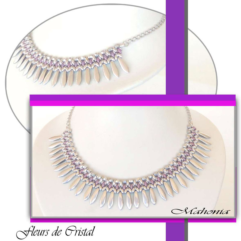 Mahonia cuello Dagger SuperDuo y O Bead Mahonia cuello Dagger SuperDuo y O Bead