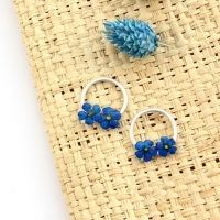 boucles oreilles myosotis