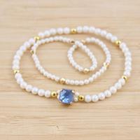 collier perles et cristal