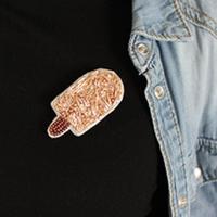 broche glace en cannetille