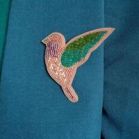 broche oiseau cannetille