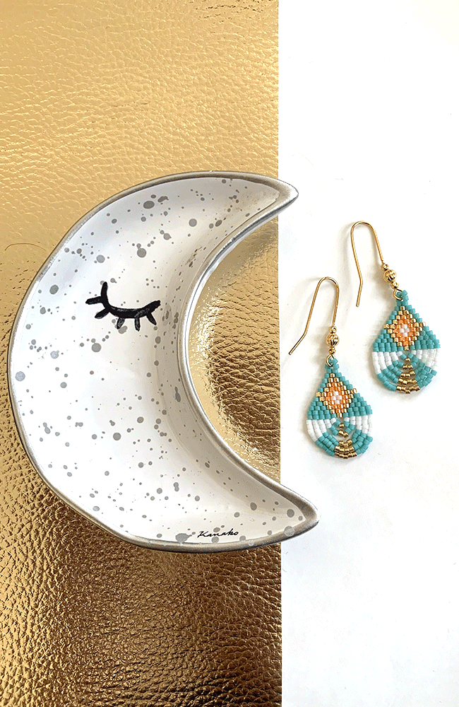 Pinterest- etape 6 - boucles oreilles géométriques en perles Miyuki Délicas 11/0