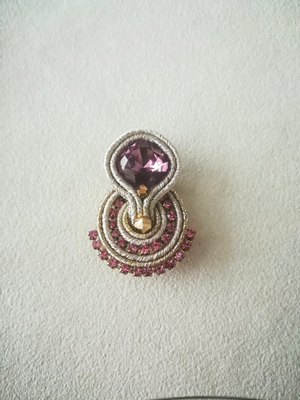 etape 1 boucles d oreilles soutache PureCrystal coudre soutache