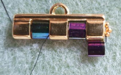 Brazalete de múltiples hileras en abalorios de Tila, abalorios redondos de vidrio checo y abalorios 15 : Paso 4