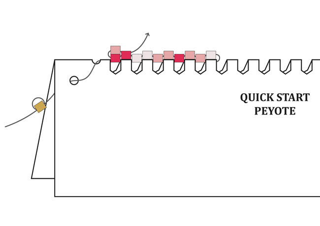 Pulsera Miyuki tejido de cuentas de peyote par 5b