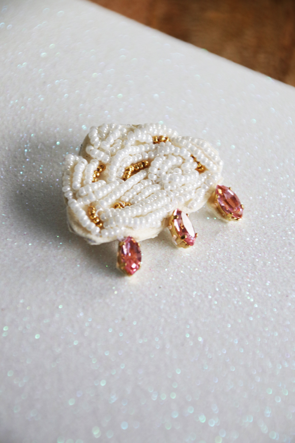 diy broche rocaille miyuki navettes PureCrystal