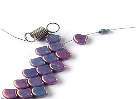 etape4 pulsera de imitación cuentas de vidrio serpiente Ginko