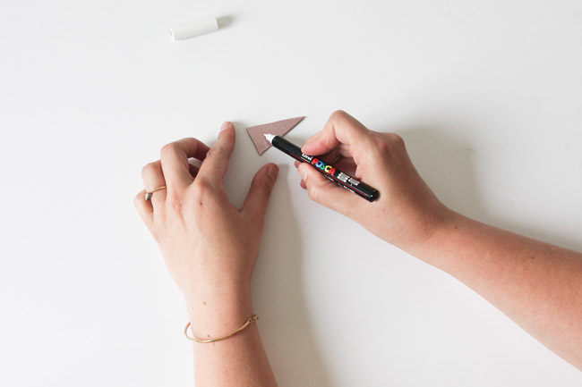 banderines bricolaje brillo de piel sintética de oro rosa un mensaje paso 3 escribir