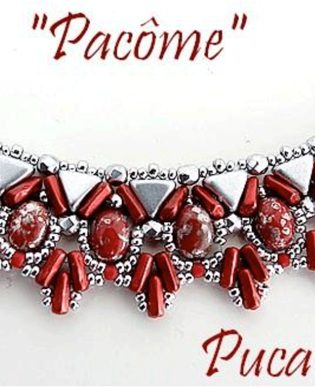 Pinterest - Collar de perlas de vidrio Pacome Piros Puca