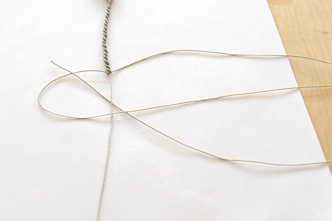 Collar fino de aguamarina y macramé : Paso 4