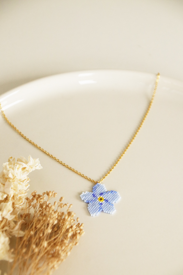 flor de rejilla de tejido libre nomeolvides miyuki delicas 11 0