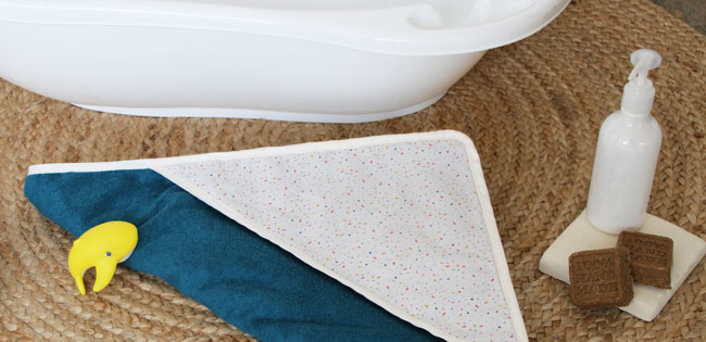 Tuto DIY couture - cape de bain pour bébé fille ou garçon