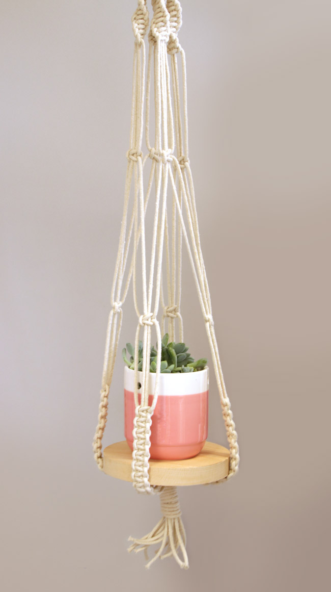 Soporte de bricolaje cuerda macramé para maceta pinterest