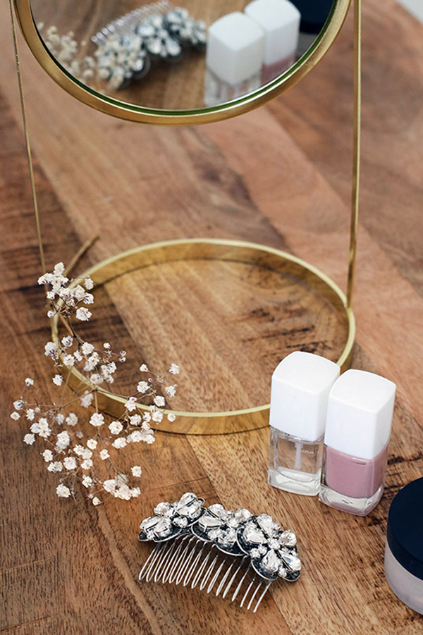 peine de novia de plata cristales de Swaroski