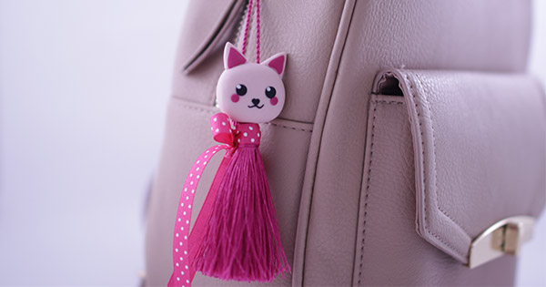 para bolsos de gato DIY Kawaii hechas de arcilla polimérica Perles & Co
