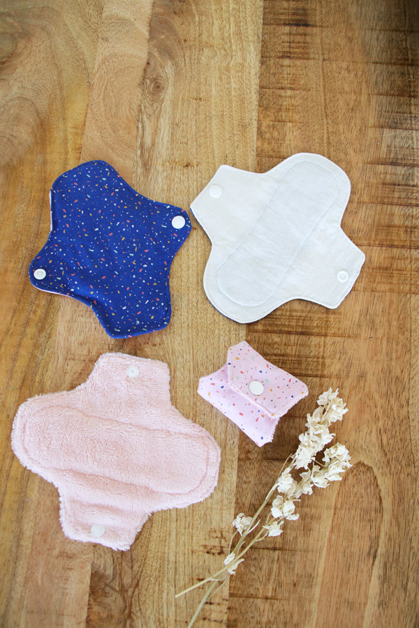 Servilletas sanitarias lavables Tuto en tela Oeko Tex y Micro fleece