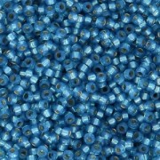 Rocalla Miyuki 15/0 648 - Dyed Denim Blue Silver Lined Alabaster x8g